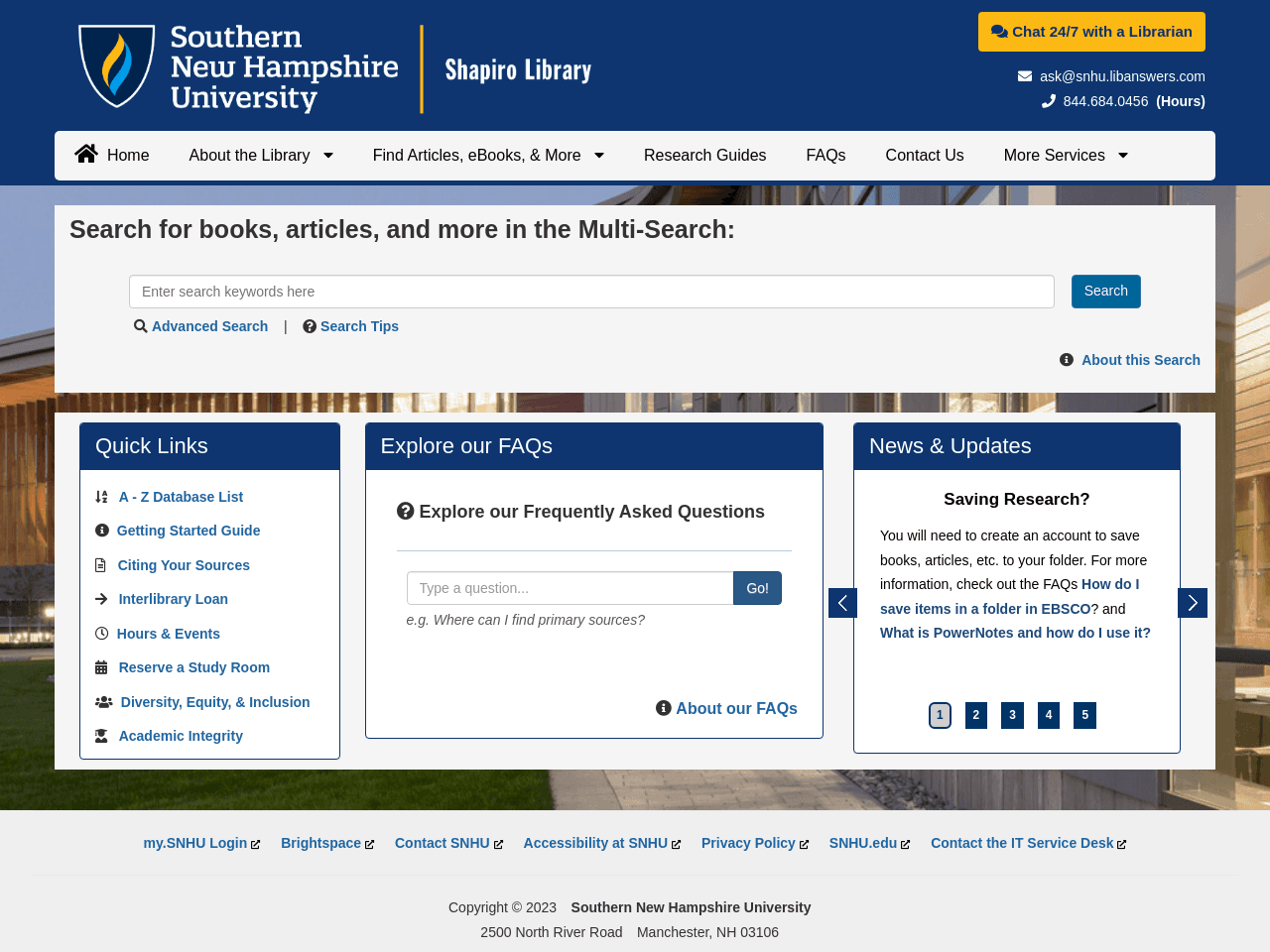 Shapiro Library