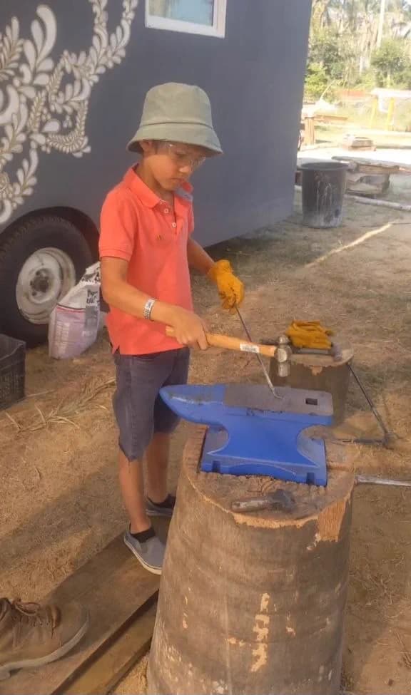 Blacksmithing at the Domes